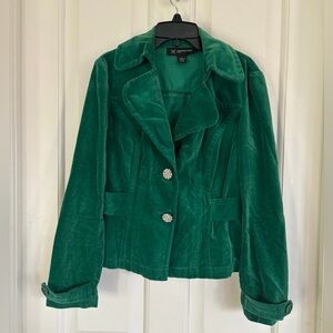 Hunter Green velvet beautiful Blazer